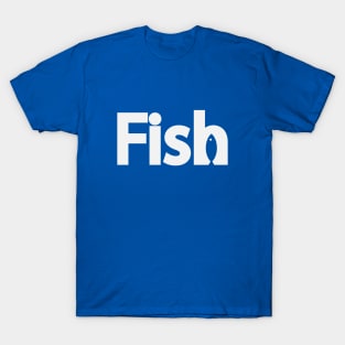 Fish artistic text design T-Shirt